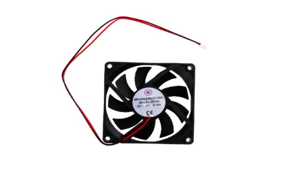 DC 12V 8015 Cooling Fan - 80X80X15 mm Size Cooler (Black)