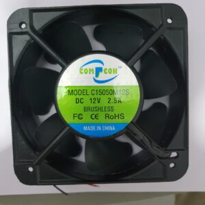 DC 12V 15050 Cooling Fan - 150X150X50 mm Cooler (Black)