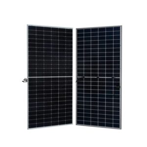 WAAREE 580Wp 144Cells 24 Volts TOPCON N-Type Framed Dual Glass Bifacial Non-DCR Solar Module WAAREE 585Wp 144Cells 24 Volts N-Type Framed Dual Glass Bifacial Non-DCR Solar Module